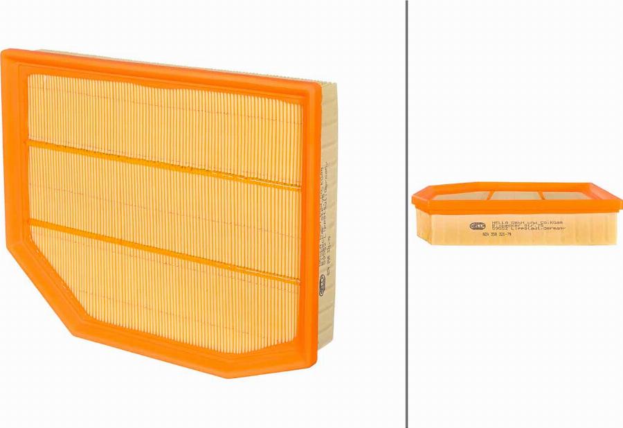 HELLA 8ZA 358 321-791 - Filtro aria www.autoricambi360.it