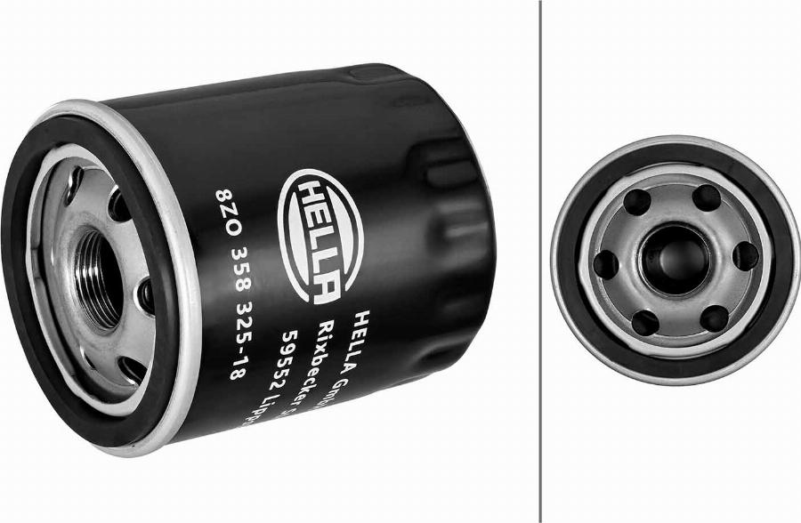 HELLA 8ZO 358 325-181 - Filtro olio www.autoricambi360.it