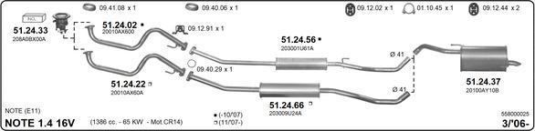 IMASAF 558000025 - Impianto gas scarico www.autoricambi360.it