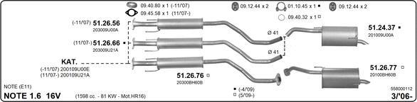 IMASAF 558000112 - Impianto gas scarico www.autoricambi360.it