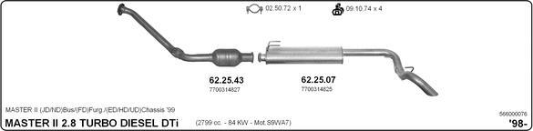 IMASAF 566000076 - Impianto gas scarico www.autoricambi360.it