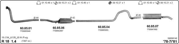 IMASAF 566000148 - Impianto gas scarico www.autoricambi360.it