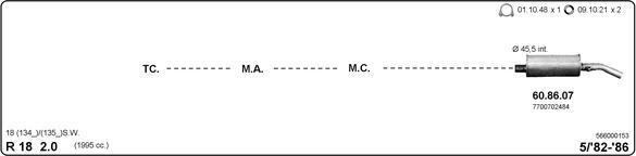 IMASAF 566000153 - Impianto gas scarico www.autoricambi360.it