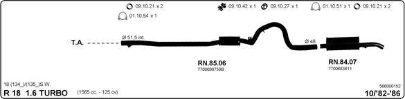 IMASAF 566000152 - Impianto gas scarico www.autoricambi360.it