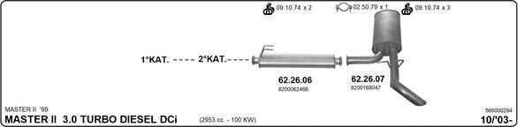 IMASAF 566000294 - Impianto gas scarico www.autoricambi360.it
