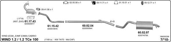 Imasaf 566000296 - Impianto gas scarico www.autoricambi360.it