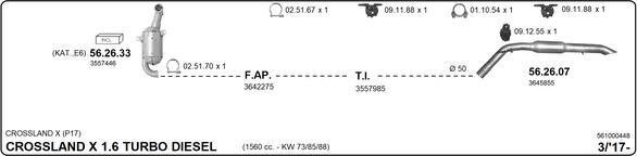 IMASAF 561000448 - Impianto gas scarico www.autoricambi360.it
