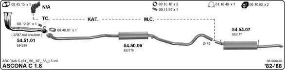IMASAF 561000430 - Impianto gas scarico www.autoricambi360.it