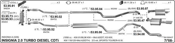 IMASAF 561000437 - Impianto gas scarico www.autoricambi360.it