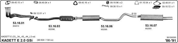IMASAF 561000265 - Impianto gas scarico www.autoricambi360.it