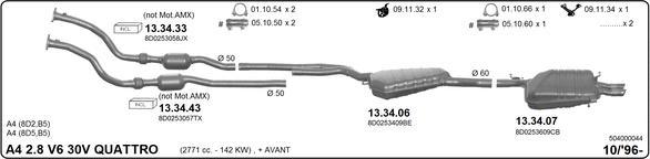 IMASAF 504000044 - Impianto gas scarico www.autoricambi360.it
