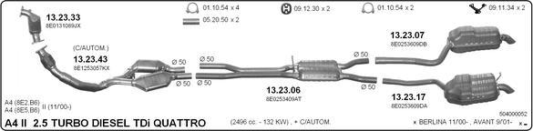 IMASAF 504000052 - Impianto gas scarico www.autoricambi360.it