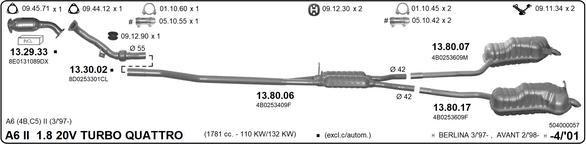 IMASAF 504000057 - Impianto gas scarico www.autoricambi360.it