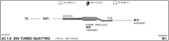 Imasaf 504000010 - Impianto gas scarico www.autoricambi360.it
