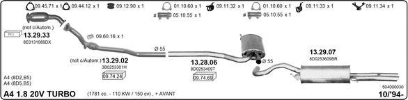 IMASAF 504000030 - Impianto gas scarico www.autoricambi360.it
