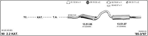 IMASAF 504000129 - Impianto gas scarico www.autoricambi360.it
