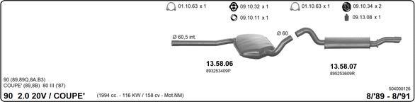 Imasaf 504000126 - Impianto gas scarico www.autoricambi360.it
