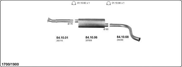 IMASAF 516000001 - Impianto gas scarico www.autoricambi360.it