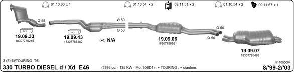 IMASAF 511000064 - Impianto gas scarico www.autoricambi360.it