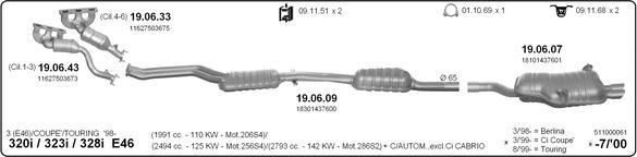 IMASAF 511000061 - Impianto gas scarico www.autoricambi360.it