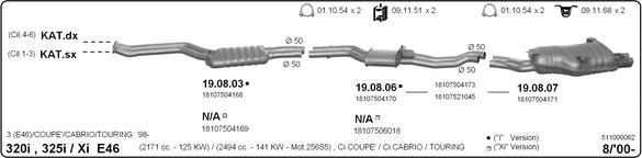 IMASAF 511000062 - Impianto gas scarico www.autoricambi360.it