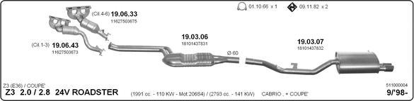IMASAF 511000004 - Impianto gas scarico www.autoricambi360.it