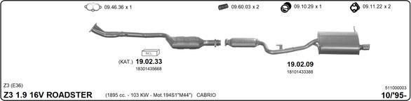 IMASAF 511000003 - Impianto gas scarico www.autoricambi360.it