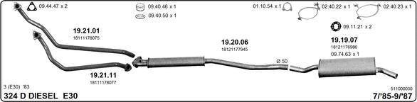 IMASAF 511000030 - Impianto gas scarico www.autoricambi360.it