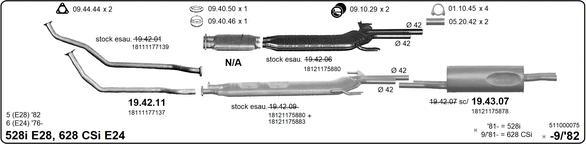 IMASAF 511000075 - Impianto gas scarico www.autoricambi360.it
