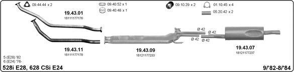 IMASAF 511000076 - Impianto gas scarico www.autoricambi360.it