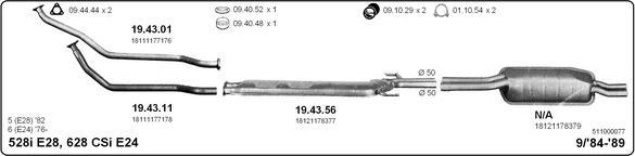 IMASAF 511000077 - Impianto gas scarico www.autoricambi360.it