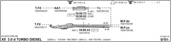 IMASAF 511000118 - Impianto gas scarico www.autoricambi360.it