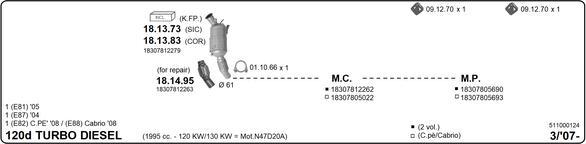 IMASAF 511000124 - Impianto gas scarico www.autoricambi360.it