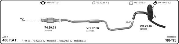 IMASAF 586000069 - Impianto gas scarico www.autoricambi360.it