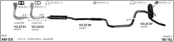 IMASAF 586000071 - Impianto gas scarico www.autoricambi360.it