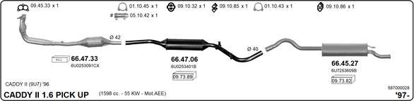IMASAF 587000028 - Impianto gas scarico www.autoricambi360.it