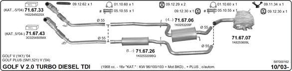 IMASAF 587000162 - Impianto gas scarico www.autoricambi360.it