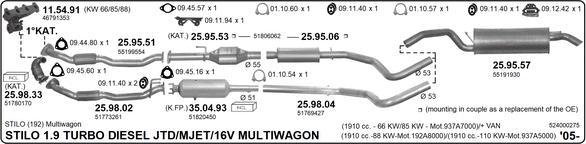 IMASAF 524000275 - Impianto gas scarico www.autoricambi360.it