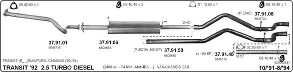IMASAF 525000341 - Impianto gas scarico www.autoricambi360.it