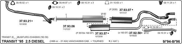 IMASAF 525000343 - Impianto gas scarico www.autoricambi360.it