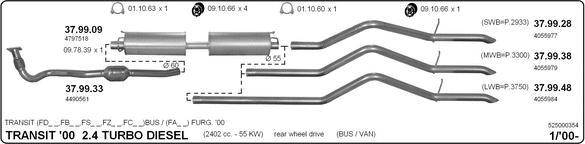 IMASAF 525000354 - Impianto gas scarico www.autoricambi360.it