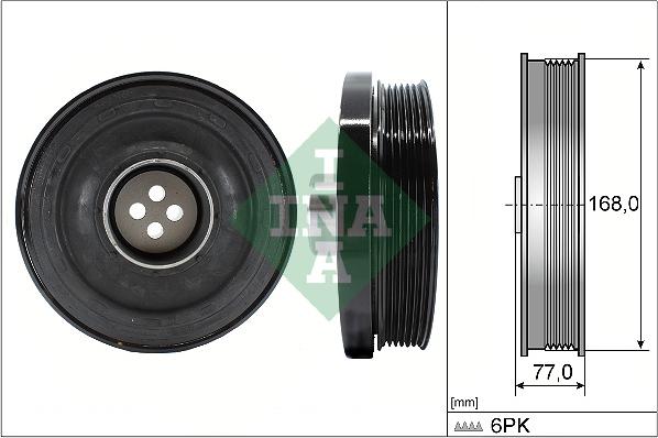 INA 544 0130 10 - Puleggia cinghia, Albero a gomiti www.autoricambi360.it