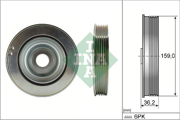 INA 544 0173 10 - Puleggia cinghia, Albero a gomiti www.autoricambi360.it