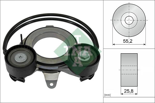 INA 534 0910 10 - Tendicinghia, Cinghia Poly-V www.autoricambi360.it