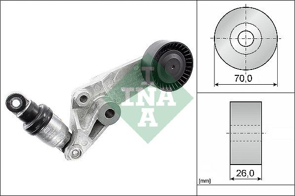 INA 534 0911 10 - Tendicinghia, Cinghia Poly-V www.autoricambi360.it