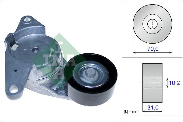 INA 534 0441 10 - Tendicinghia, Cinghia Poly-V www.autoricambi360.it