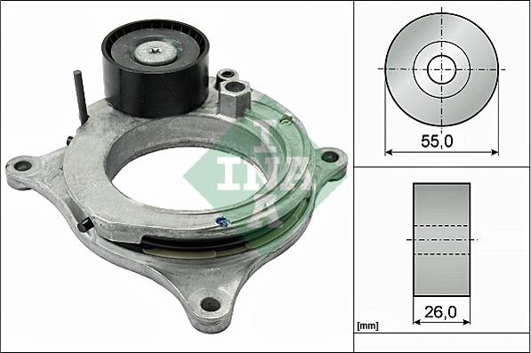 INA 534 0598 10 - Tendicinghia, Cinghia Poly-V www.autoricambi360.it