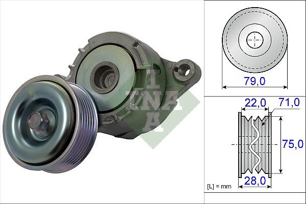 INA 534 0508 10 - Tendicinghia, Cinghia Poly-V www.autoricambi360.it