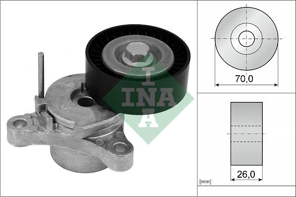 INA 534 0666 10 - Tendicinghia, Cinghia Poly-V www.autoricambi360.it
