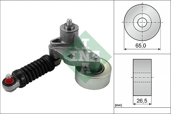 INA 534 0037 10 - Tendicinghia, Cinghia Poly-V www.autoricambi360.it